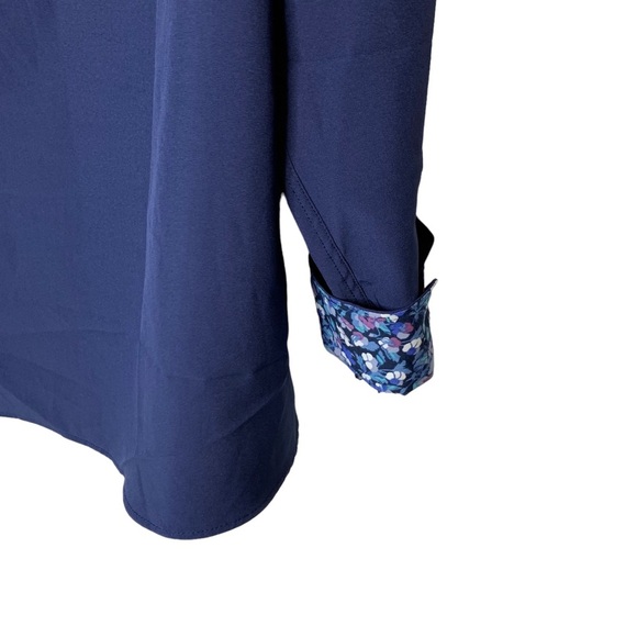 TOM BAINE Men's Size XXL Blue Performance Collection Slim Fit Long Sleeve Shirt. - Picture 6 of 7